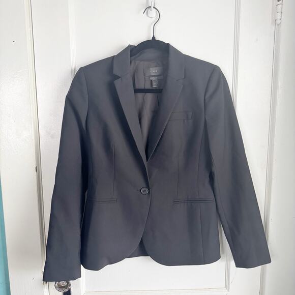 J. Crew Jackets & Blazers - J. Crew Classic Bi Stretch Wool Blazer Single Breasted Button Academia 6 Black